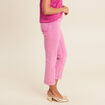 Jean droit 7/8ème rose fushia femme