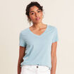 T-shirt manches courtes bleu gris femme