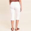 Pantacourt en denim blanc femme