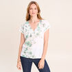 T-shirt col rond ecru femme