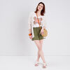 Gilet manches longues ajoure ecru femme