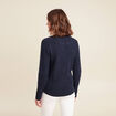 Pull manches longues bleu marine femme