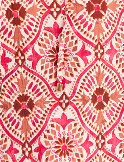 Blouse fluide sans manches rose femme