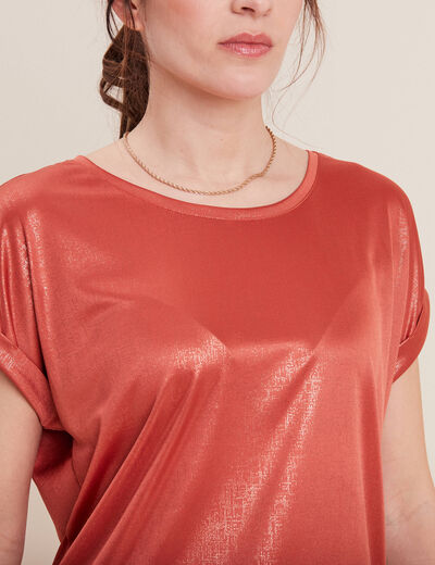 T-shirt manches courtes vieux rose femme