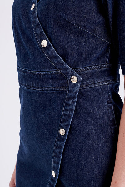 Robe portefeuille en jean denim brut femme