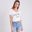 T-shirt manches courtes ecru femme