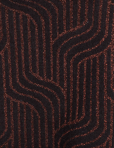 Pull manches longues marron femme