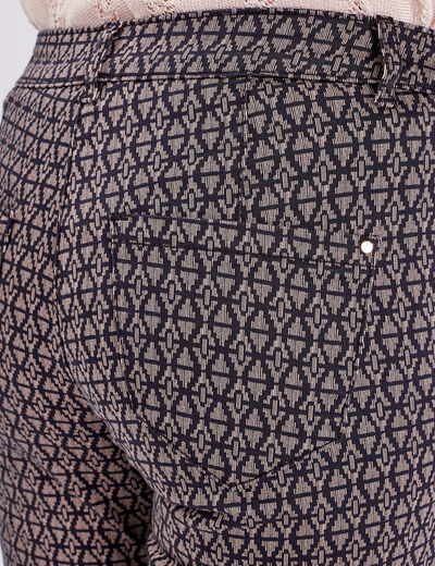 Pantalon ajusté noir femme