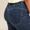 Jean coupe ajust&eacute;e 7/8&egrave;me denim brut femme
