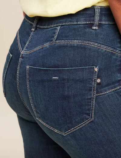 Jean coupe ajust&eacute;e 7/8&egrave;me denim brut femme