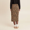 Jupe longue droite marron femme