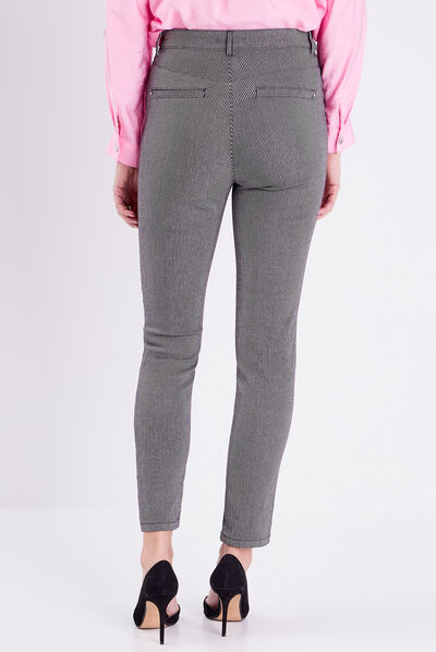 Pantalon ajusté noir femme