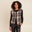 Gilet sans manches en bouclette noir femme