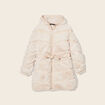 Manteau fausse fourrure ivoire femme