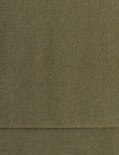 Pull bi-mati&egrave;re col bateau vert kaki femme