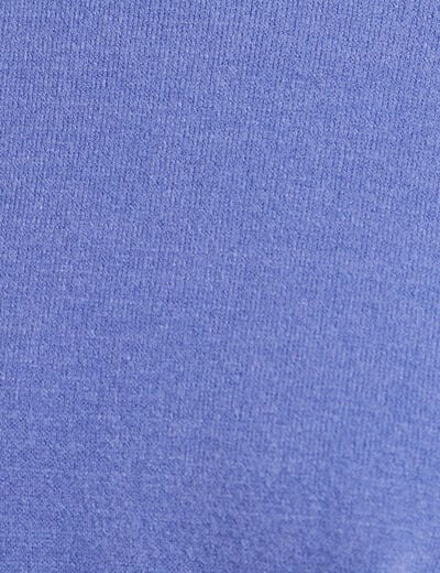 Pull droit col rond manches longues bleu femme