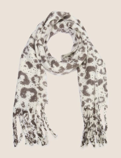 &Eacute;charpe fluide gris clair femme