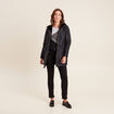 Parka r&eacute;versible &agrave; capuche noir femme