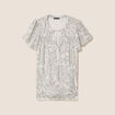 Blouse manches courtes gris femme