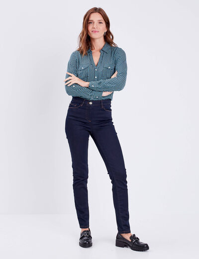 Chemise manches longues noir femme
