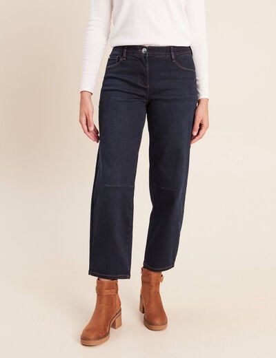 Pantalon magique coupe barrel l'Unique denim blue black femme