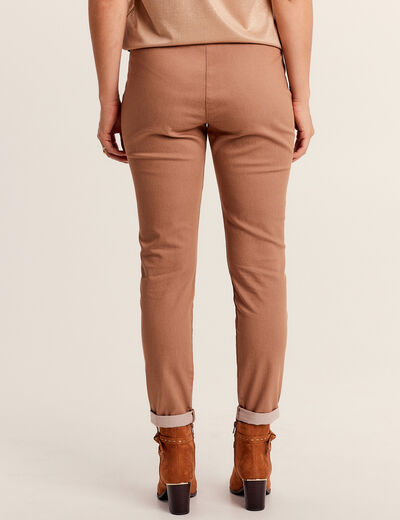 Pantalon jogger 7/8ème marron femme