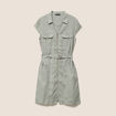 Robe droite zipp&eacute;e vert clair femme
