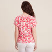 Blouse manches courtes rouge femme