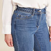 Jean large 7/8ème taille haute denim stone femme