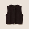 Gilet sans manches marron fonc&eacute; femme