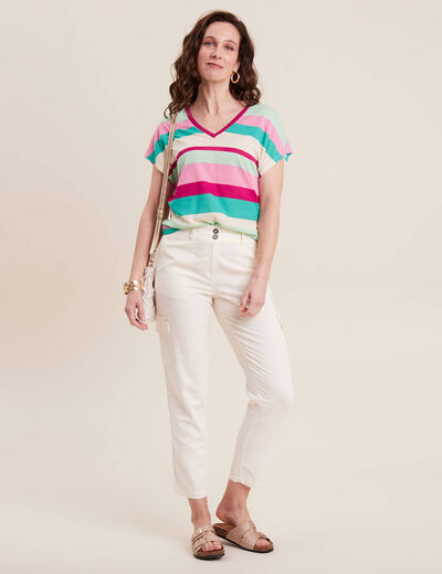 T-shirt manches courtes rose femme