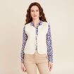 Gilet sans manches matelassé ecru femme