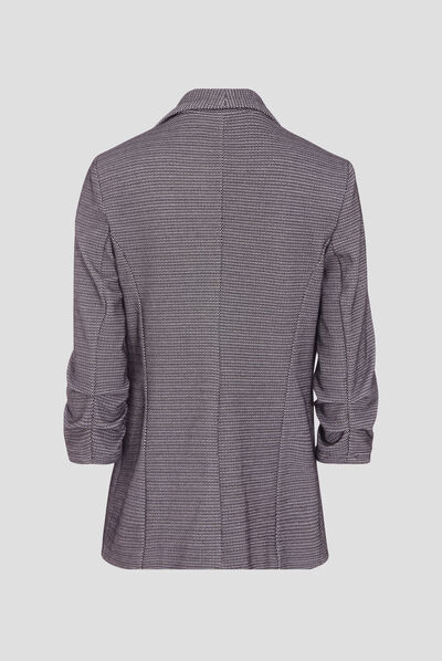 Veste esprit tailleur cintrée noir femme