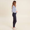 Pantalon ajusté 7/8ème bleu marine femme