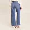 Jean large à pont denim stone femme