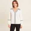 T-shirt manches longues ecru femme