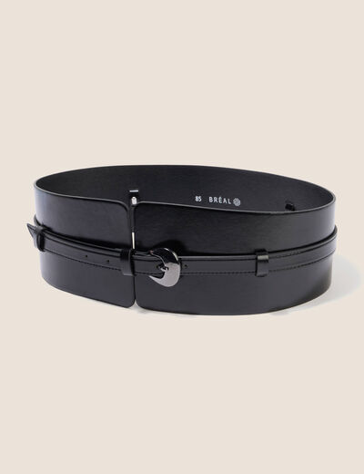 Ceinture large noir femme