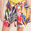 Short droit fluide multicolore femme