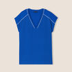 T-shirt manches courtes bleu electrique femme