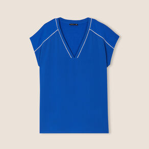 T-shirt manches courtes bleu electrique femme
