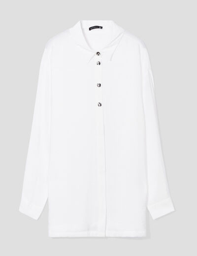 Chemise manches longues ecru femme