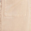 Jupe longue droite en jean denim beige femme