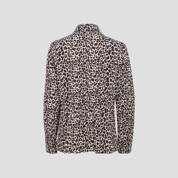 Veste boutonnée beige femme