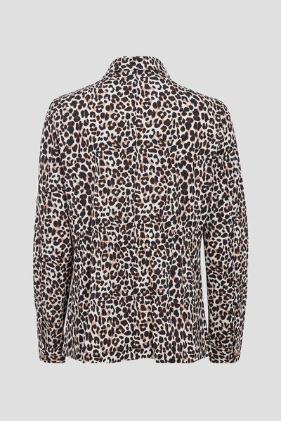 Veste boutonnée beige femme