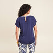 T-shirt manches courtes bleu femme