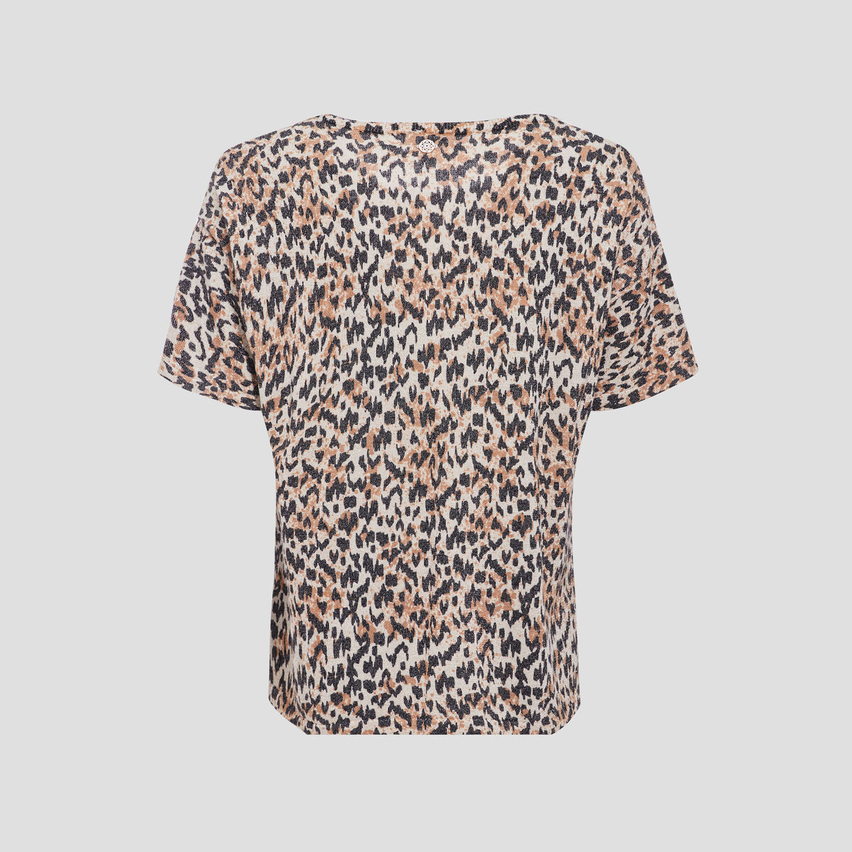 Pull manches courtes beige femme