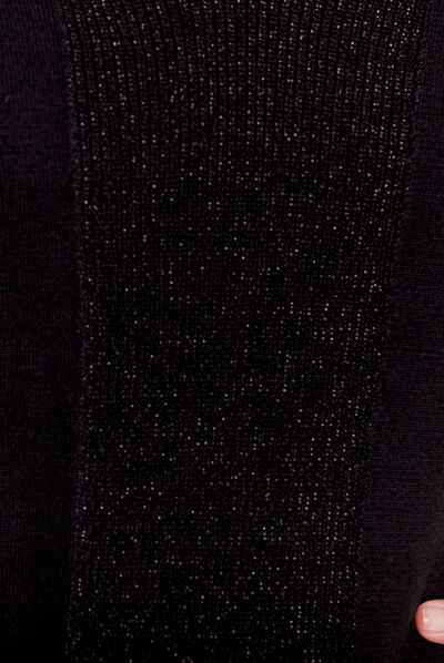 Pull manches longues noir femme