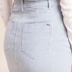 Jupe taille haute bleu femme