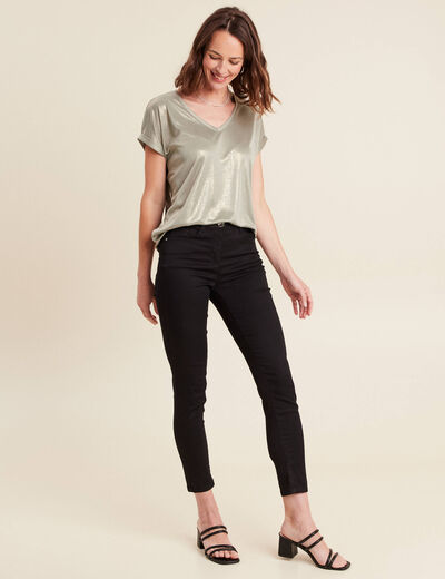T-shirt manches courtes vert clair femme