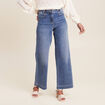 Jean large à pont denim stone femme